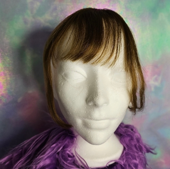 Light Brown Human Hair Airy Bangs - Picture 5 of 9